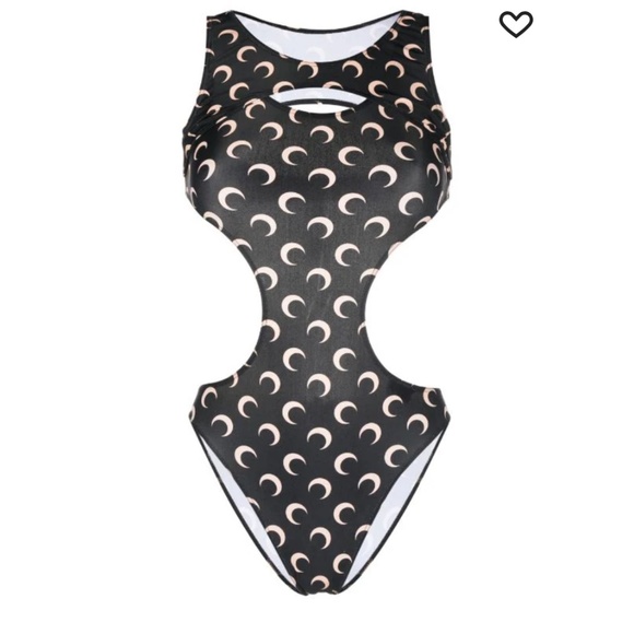 Marine Serre Other - Marine Serre Cut-Out Detailed Moon-Printed Sleeveless Swimsuit